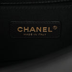 Calfskin Quilted Small Boy Flap Black