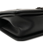 Calfskin Quilted Medium Boy Flap Black