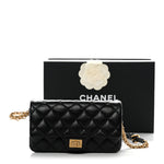 Aged Calfskin Quilted 2.55 Reissue Chain Waist Bag Black