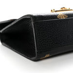 Grained Calfskin Bee Star Small Padlock Shoulder Bag Black