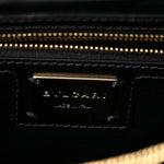 Calfskin Karung Studded Serpenti Forever Shoulder Bag Black Pink Multicolor