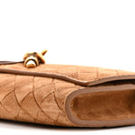 Suede Intrecciato Andiamo Pouch On Strap Amber