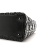 Lambskin Cannage Medium Lady Dior Black