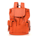 Piuma Calfskin Jumbo GG Embossed Double Buckle Backpack Good Orange