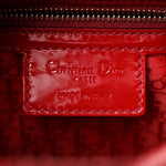 Patent Cannage Large Lady Dior Red