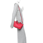 Pebbled Calfskin Mini Rockstud Tote  Cyclamin