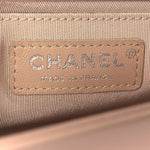 Lambskin Quilted Medium Boy Flap Light Pink