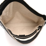 Piuma Calfskin Jumbo GG Embossed Medium Wristlet Messenger Bag Black