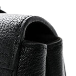 Small Classic Grain Calfskin Medium Lily Black