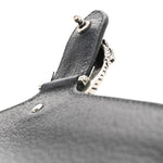 GG Supreme Monogram Textured Dollar Calfskin Small Rectangular Dionysus Shoulder Bag Beige Blue