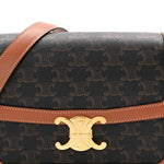 Triomphe Canvas Calfskin Medium Triomphe Bag Tan