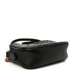 Calfskin Matelasse Mini GG Marmont Chain Shoulder Bag Black