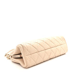 Aged Calfskin Quilted Medium Just Mademoiselle Bowling Bag Beige