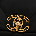 Goatskin Quilted Maxi Chanel 19 Flap Black