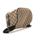 Monogram Dollar Calfskin Waist Pouch Beige Ebony Testa di Moro Marrone Scuro