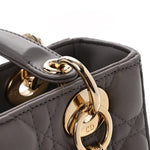 Lambskin Cannage Small Lady Dior Grey