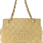 Caviar Quilted Petit Timeless Tote PTT Beige