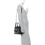 Calfskin Crocodile Embossed Baby Sac De Jour Black