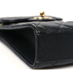 Caviar Quilted Classic Phone Holder Black