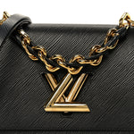 Epi Twist Braided Strap Shoulder Bag MM Black