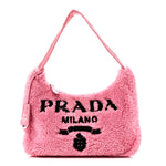 Terry Cloth Mini Re-Edition 2000 Bag Petalo Black