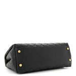 Caviar Quilted Small Coco Handle Flap Black