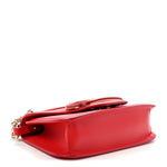 Calfskin Enamel Vlogo Small Loco Shoulder Bag Rouge Pur