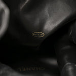 Caviar Quilted Drawstring Backpack Black