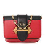 Saffiano City Calf Cahier Belt Bag Fuoco Black