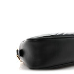 Calfskin Matelasse Small GG Marmont Chain Shoulder Bag Black