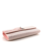Nappa Crystal Long Andiamo Top Handle Clutch Rose