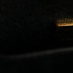 Caviar Quilted Small Shopping Tote  Black