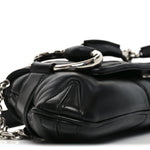 Nappa Vertical Matelasse Medium Maxi Horsebit Chain Shoulder Bag Black