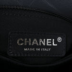 Metallic Aged Calfskin Quilted Mini Coco Handle Flap Charcoal