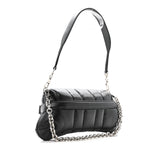 Nappa Vertical Matelasse Small Maxi Horsebit Chain Shoulder Bag Black