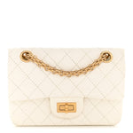 Aged Calfskin Quilted 2.55 Reissue Mini Flap White