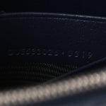 Calfskin Crocodile Embossed Monogram Sunset Chain Wallet New Cobalt