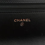 Lambskin Quilted Chanel 19 Wallet On Chain WOC Black