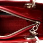 Patent Cannage Medium Lady Dior Red