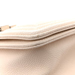 Caviar Quilted Small Boy Flap White