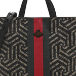 GG Supreme Monogram Caleido Web Vertical Tote Black