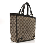 Monogram Small Gold D Ring Tote Brown