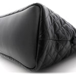 Calfskin Quilted ES Giant Travel Bag Black