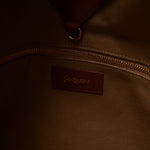 Canvas Calfskin Y Tote Tan Natural