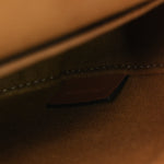 Canvas Calfskin Triomphe Mini Besace Tan
