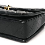 Caviar Quilted Coco First Flap Black