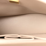 Suede Quilted Medium Double Flap Grey