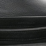 Calfskin Small Twin Skull Chain Crossbody Black
