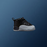 Air Jordan 12 Retro (TD) Barons - Black/Wolf Grey/White