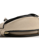 Grained Calfskin Mini Gate Crossbody Bag Light Oat